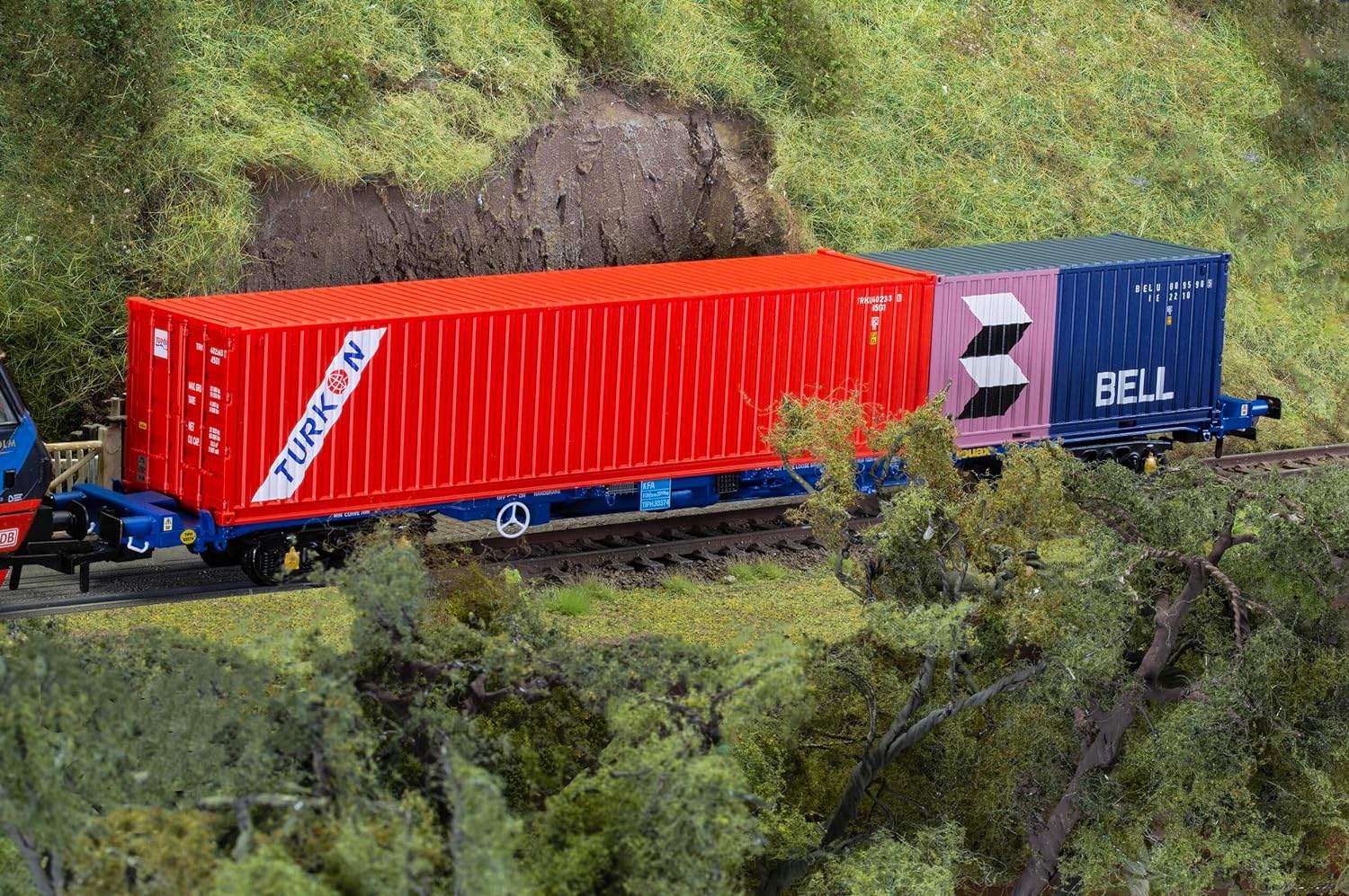 hornby hobbies limited Hornby Hobbies LTD R60224 Touax, KFA 2 Containers-Era 11 Rollwagen Modelleisenbahnwagen