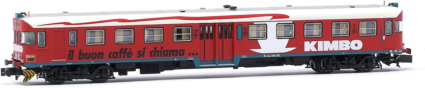 FS ALn 668 3300er Serie Diesellokomotive, 1 Doppeltür, KIMBO-Lackierung, rot, Epoche V