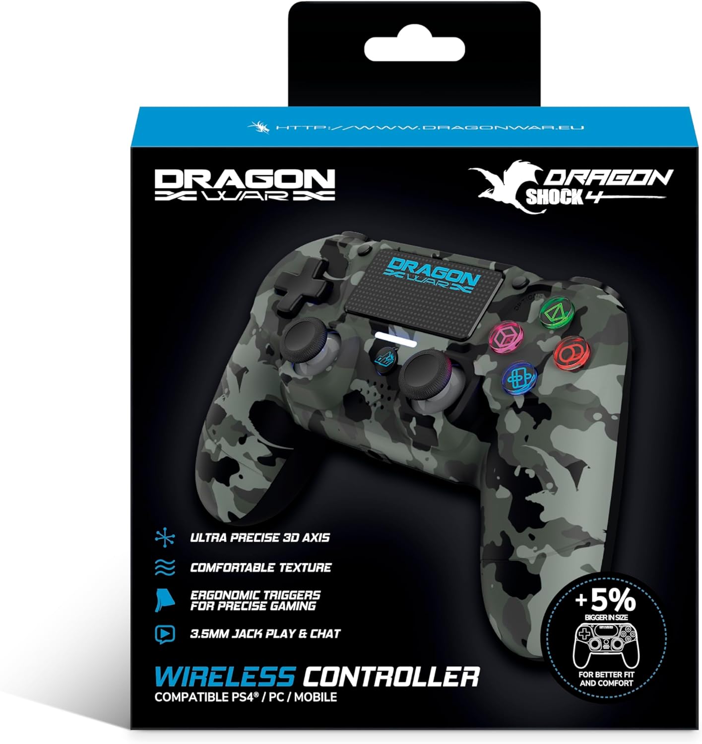DRAGON CONTROLLER MIZAR WIRELESS GREY CAMO PS4