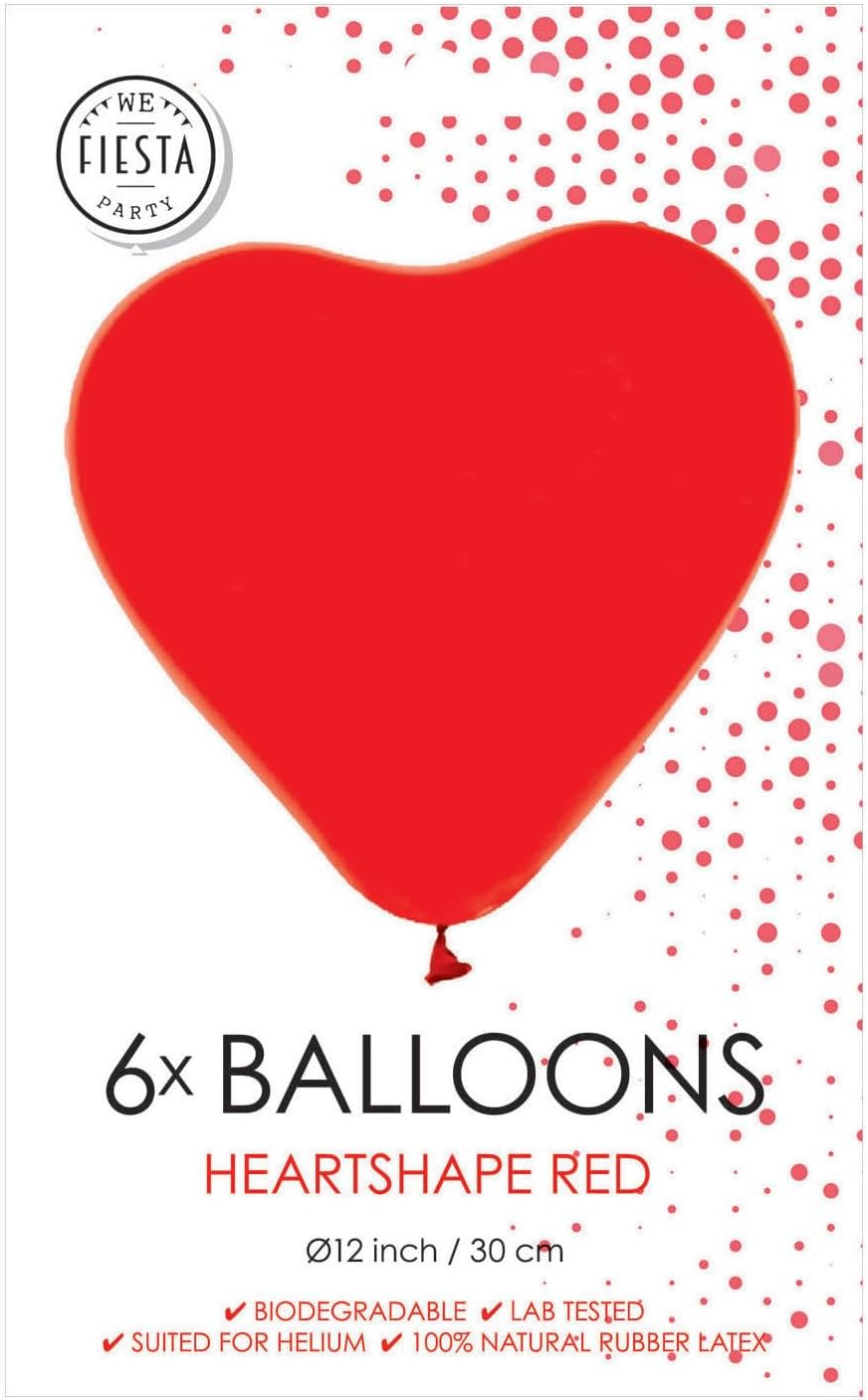 Globos - Ballonnen Hart Ballonnen Rood 30cm 6st.