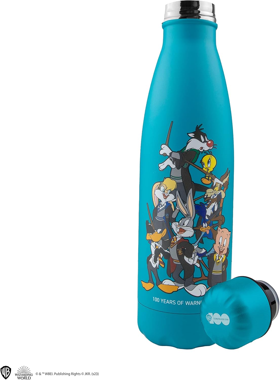 Cinereplicas - Looney Tunes in Hogwarts Isolierte 500ml Wasserflasche aus Edelstahl - Offizielle Lizenz