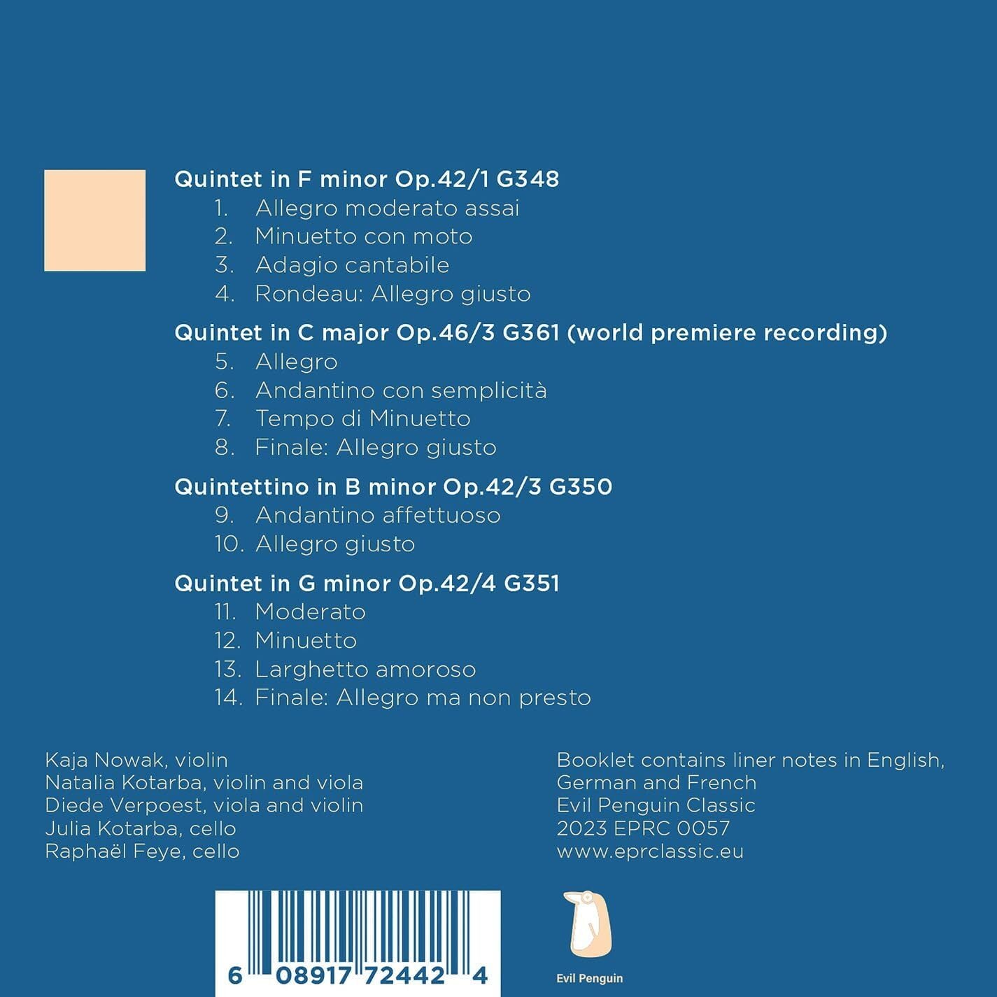 Luigi Boccherini: String Quintets
