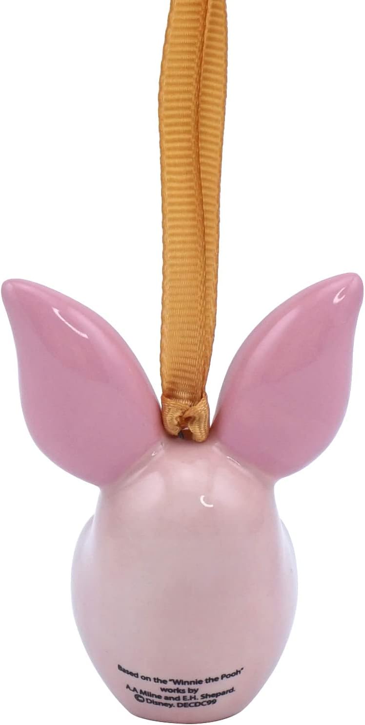 Disney Winnie The Pooh Hanging Tree Decoration - Piglet - 7.4cm x 4.8cm x 5.7cm - Ornament - Disney Christmas Tree Decorations - Disney Gifts For Adults Pink One Size