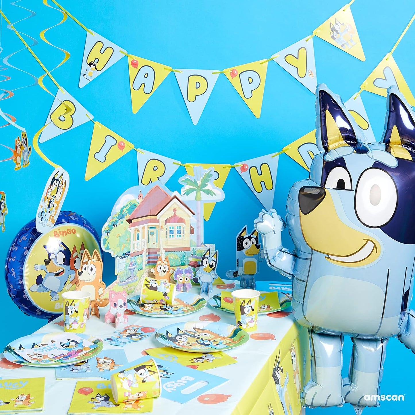 amscan 9915379 - Pack of 16 Bluey 33cm Luncheon