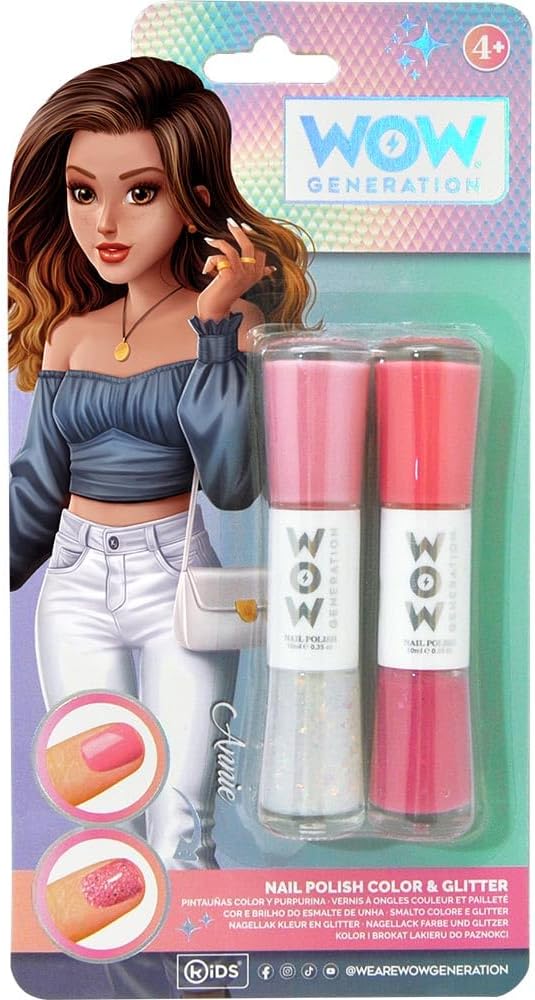 Kids Euroswan WOW00013 Color and PURPURPURINE Nail Paints CDU 12 U. Wow Generation, Multicoloured