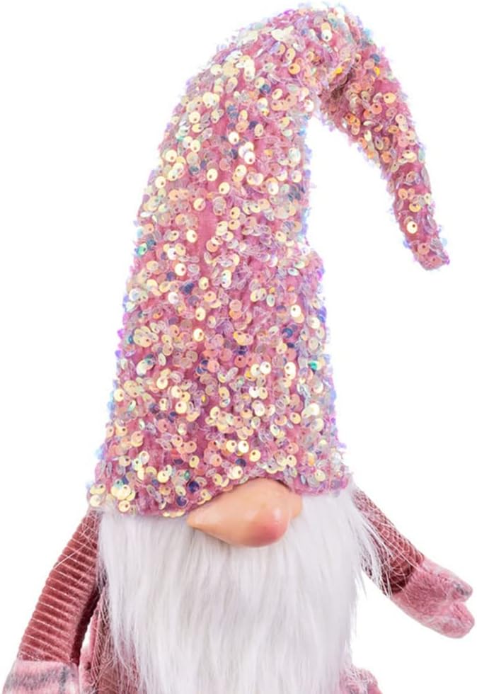 LOLAhome Santa Claus with Long Pink Fabric Legs 58cm