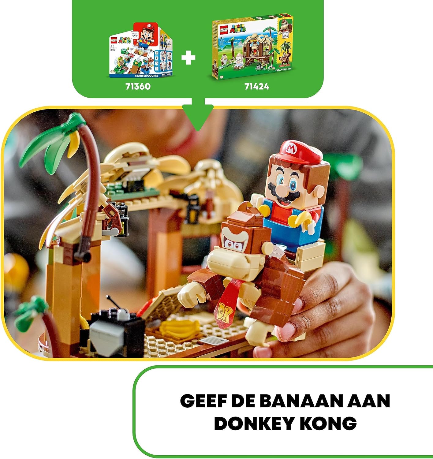 LEGO 71424 Super Mario Set de Expansión Casa del Árbol de Donkey Kong, Juguete de Construcción con 2 Figuras de Personajes para Usar con un Pack Inicial, Regalo para Niños y Niñas A Partir de 8 Años