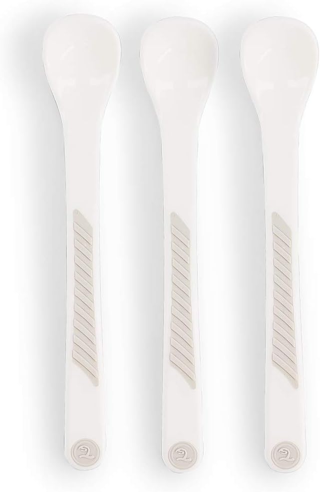 Twistshake Feeding Spoon, White, 6+ Months, 3-Piece