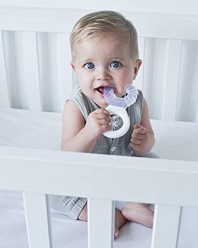 Twistshake Teether for Baby Infant, Cooling Teething Ring, BPA BPF BPS Free, 2+ Months, White