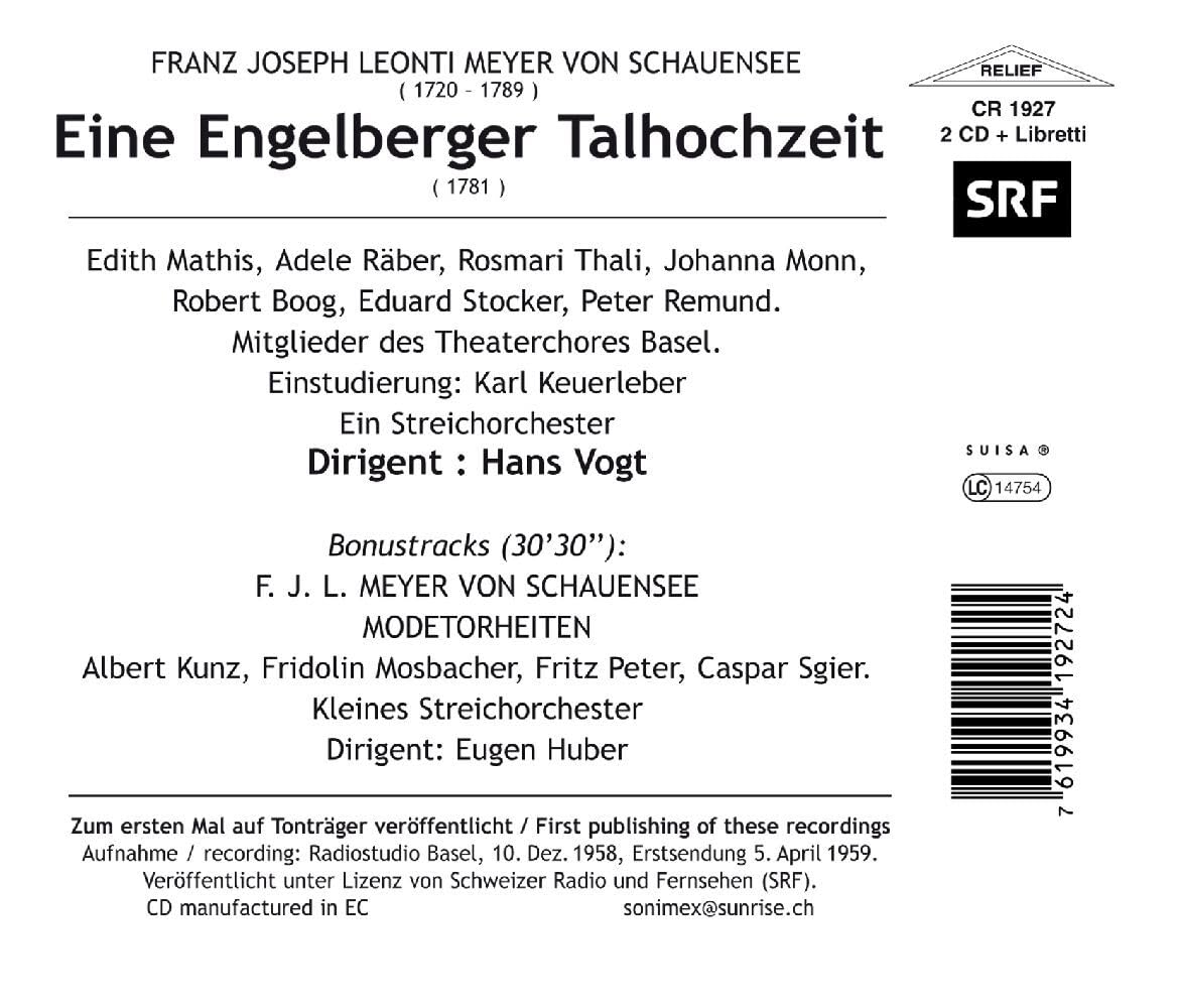 Franz Joseph Leonti Meyer von Schauensee: Eine Engelberger Talhochzeit (Erstveröffentlichung) - Modetorheiten