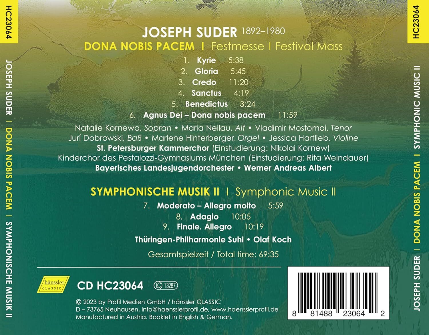 Joseph Suder: Dona Nobis Pacem/Symphonische Musik II