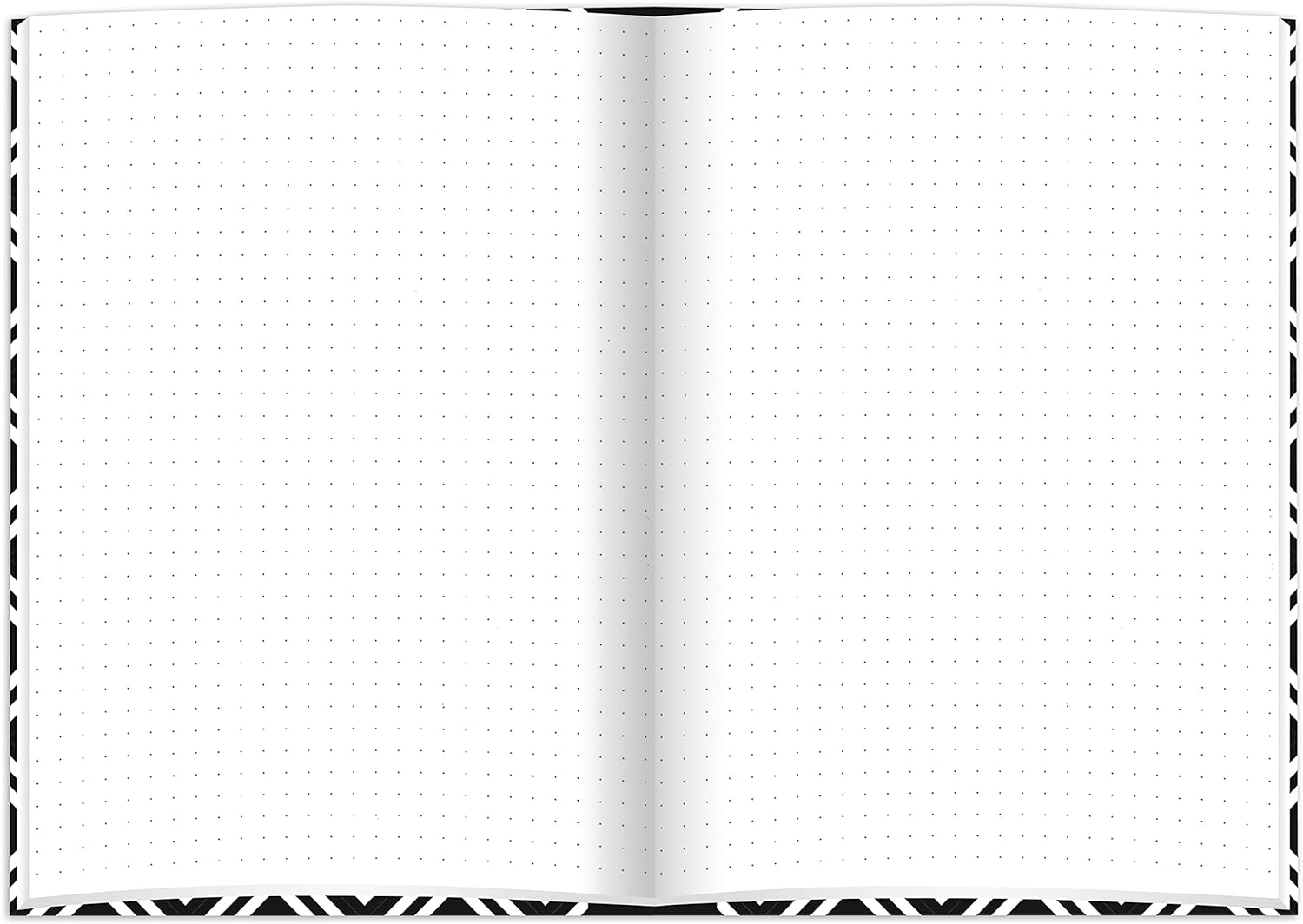 RNKVERLAG 46747 - Notizbuch „black & white Stars“ in DIN A5 dotted, mit 96 Blatt 70 g/m², 1 Stück