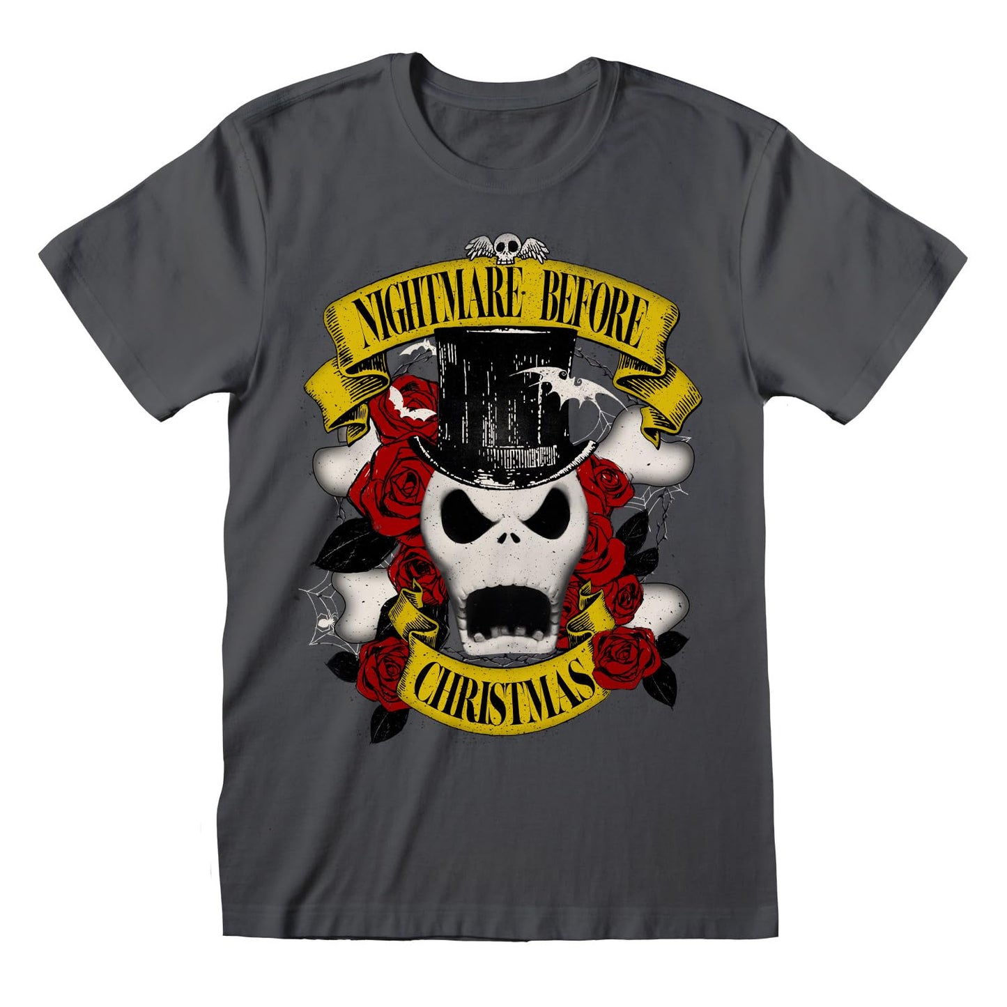 Heroes Inc. Officially Licenced Nightmare Before Christmas Top Hat Jack T-Shirt Black