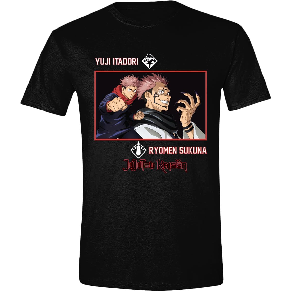 Jujutsu Kaisen - Yuji Itadori & Ryomen Sukuna T-Shirt S Schwarz