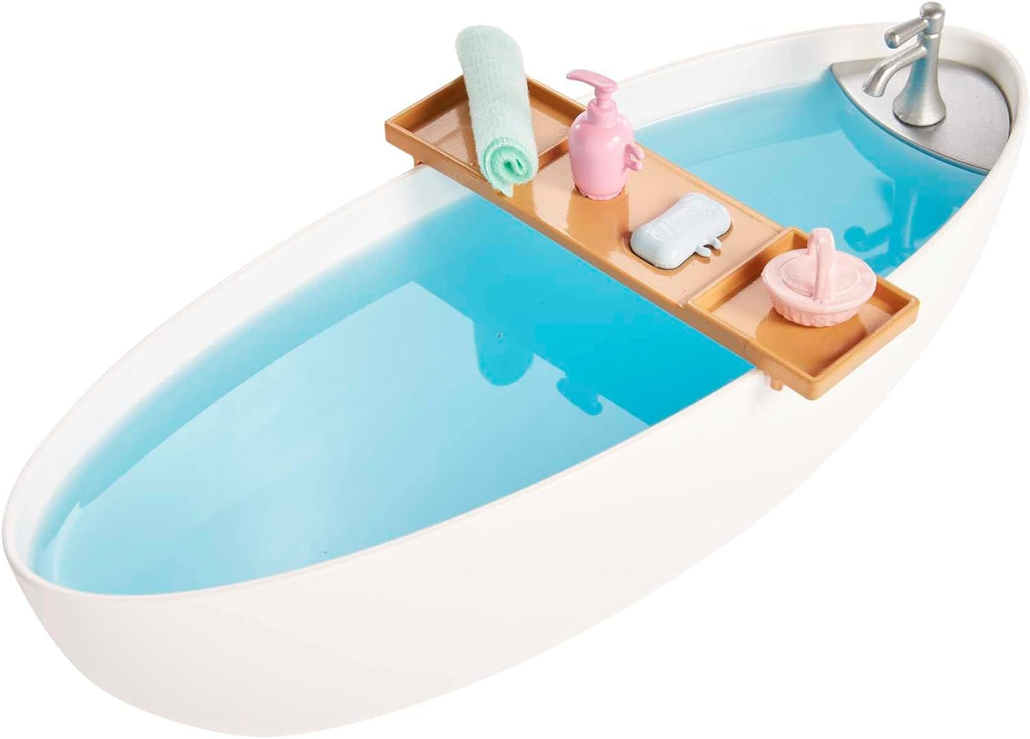 Barbie Doll and Bathtub Playset with Puppy, Kids Toys, Blonde, Colorful Confetti Soap and Accessories, Self-Care and Wellness Theme, HKT92