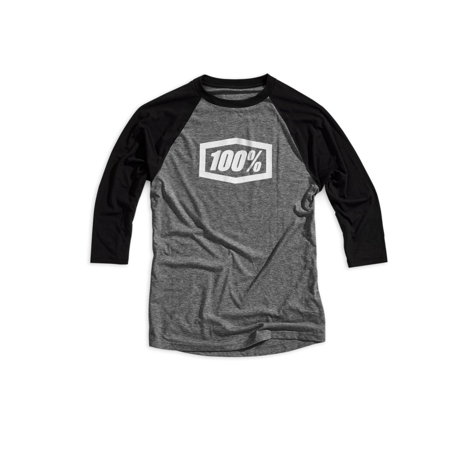 100% Icon ¾ Tech Tee Grey / Black S