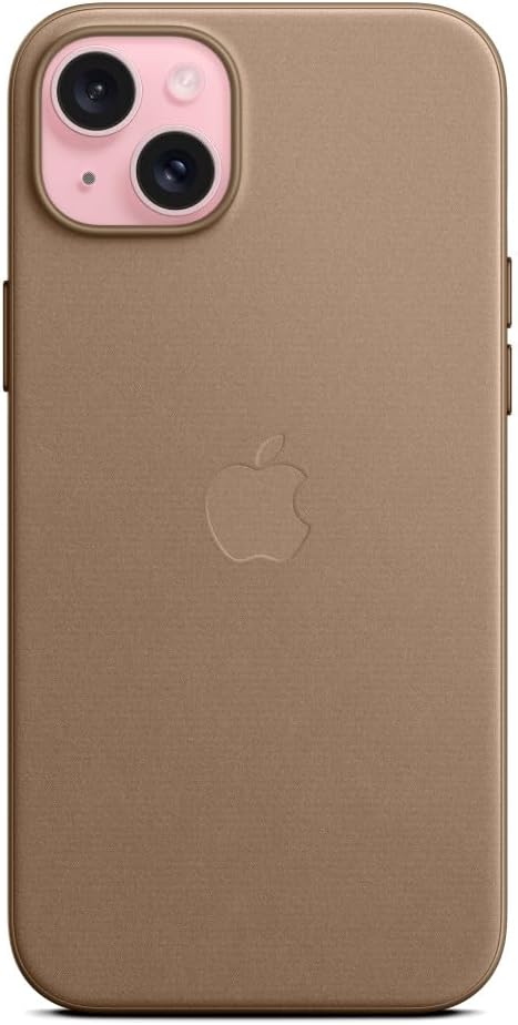 Apple - Back Cover For Mobile Phone - Magsafe Compatibility - Microtwill, Finewoven - Taupe - For Iphone 15 Plus