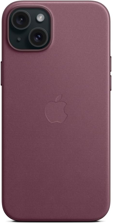 Apple - Back Cover For Mobile Phone - Magsafe Compatibility - Microtwill, Finewoven - Mulberry - For Iphone 15 Plus