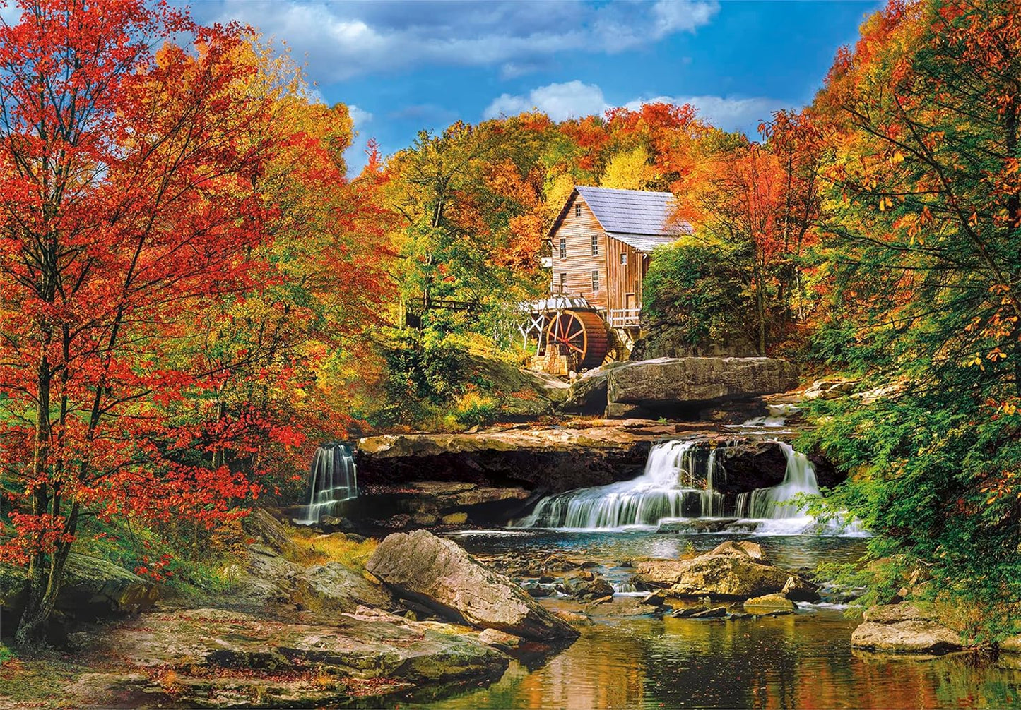 Clementoni Collection-Glade Creek Grist Mill-2000 Piece Adult Jigsaw Puzzle, Made in Italy, Multicoloured, 32574