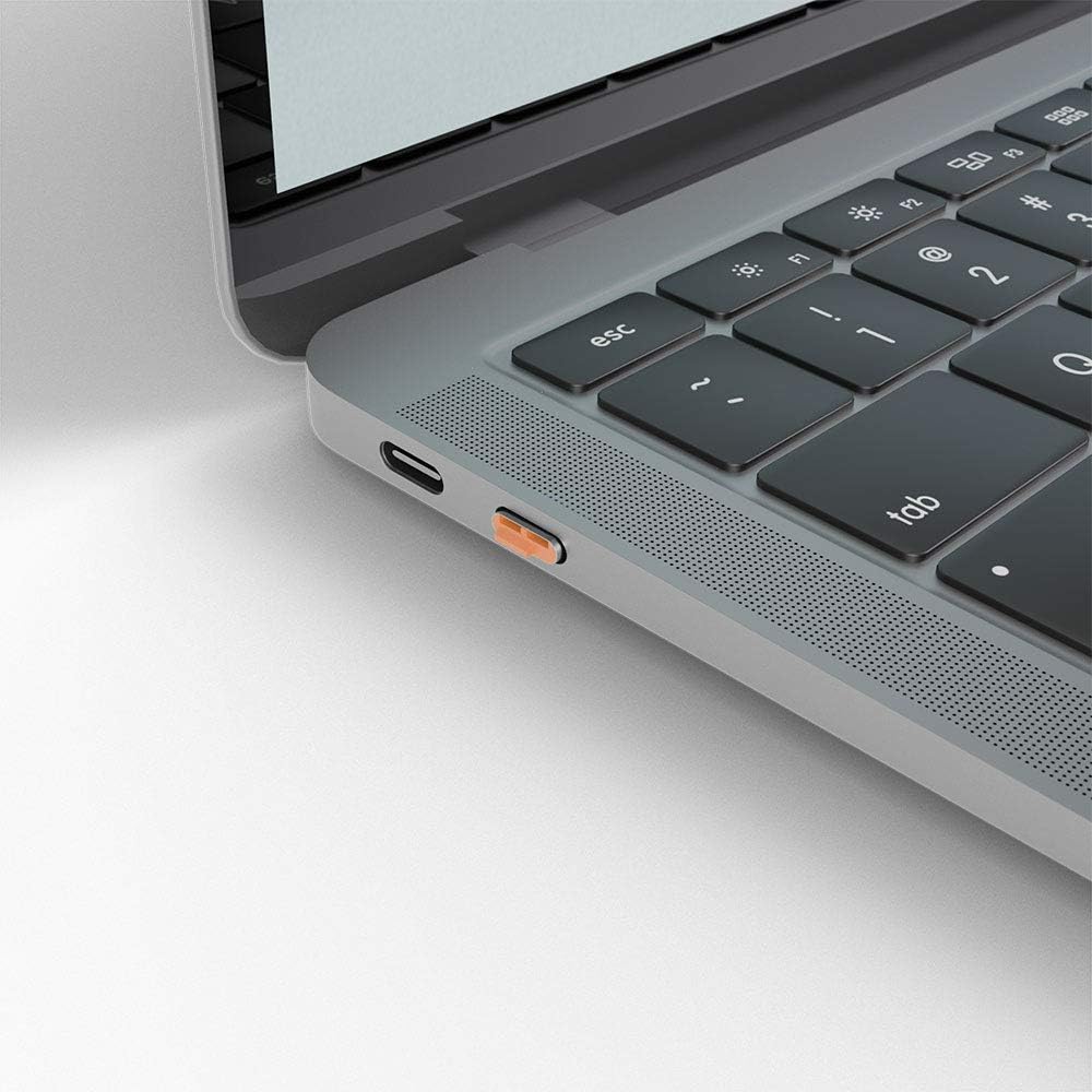 LINDY 40428 USB Type C Port Blocker Key, Orange - Pack of 4