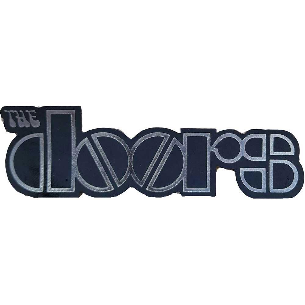 The Doors Logo Chrome Iron On Patch (One Size) (Black