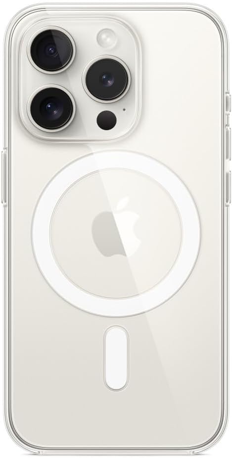 Apple - Back Cover For Mobile Phone - Magsafe Compatibility - Polycarbonate - Clear - For Iphone 15 Pro