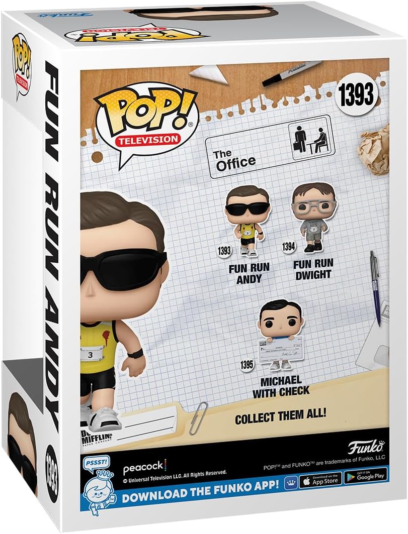 Funko POP! TV: the Office - Fun Run Andy Bernard - Collectable Vinyl Figure - Gift Idea - Official Merchandise - Toys for Kids & Adults - TV Fans - Model Figure for Collectors and Display