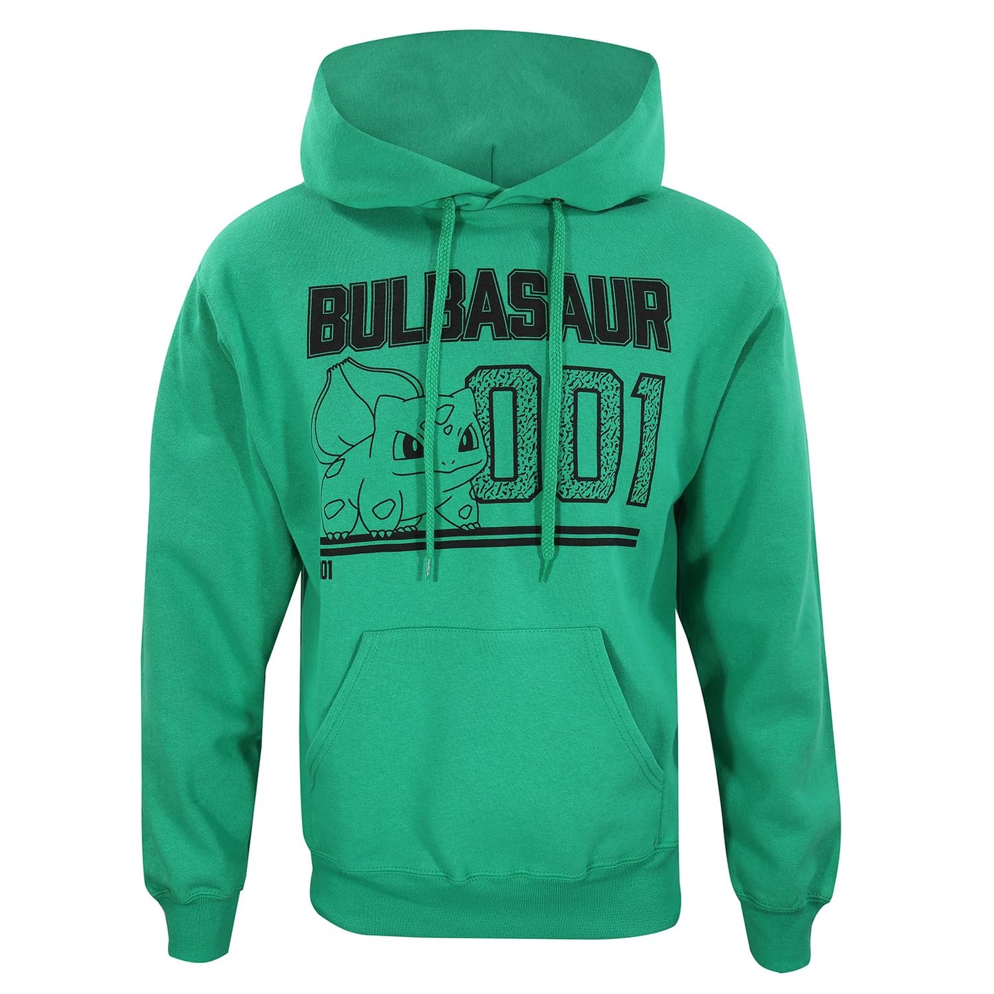 Heroes Inc. Officially Licenced Pokemon Bulbasaur Line Art Hoodie Kelly Green