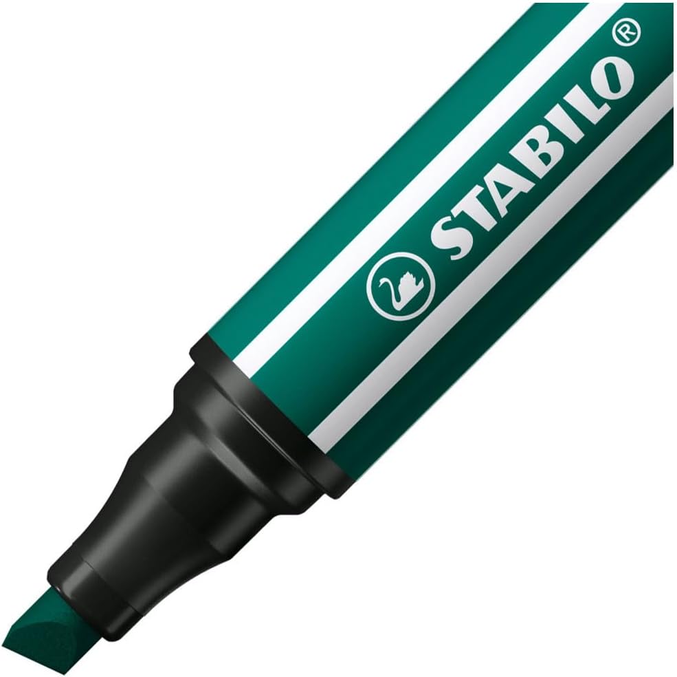 Stabilo Pen 68 Max Felt Tip Pen with Thick Chisel Point Turquoise Green