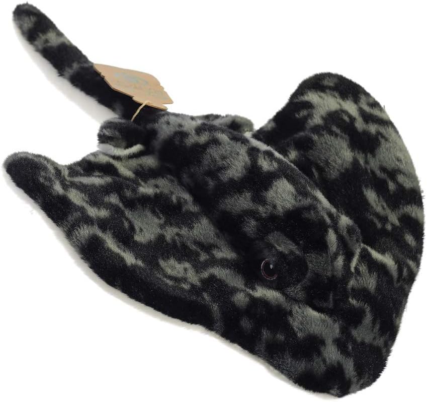 AURORA, 35019, Eco Nation Stingray, 12In, Soft Toy, Black & Grey