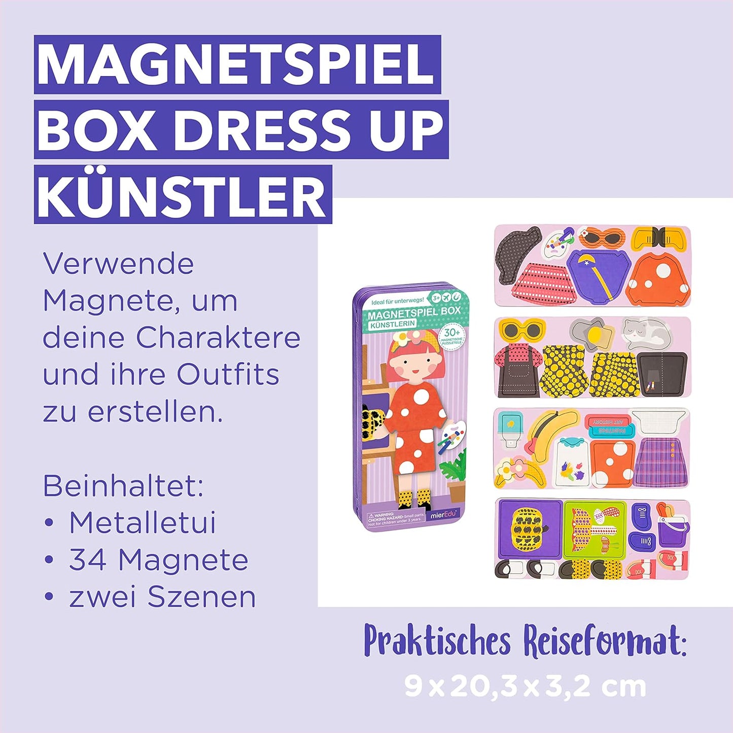 mierEdu Magnetic Toy Books - Promotes Motor Skills & Imagination for Kids