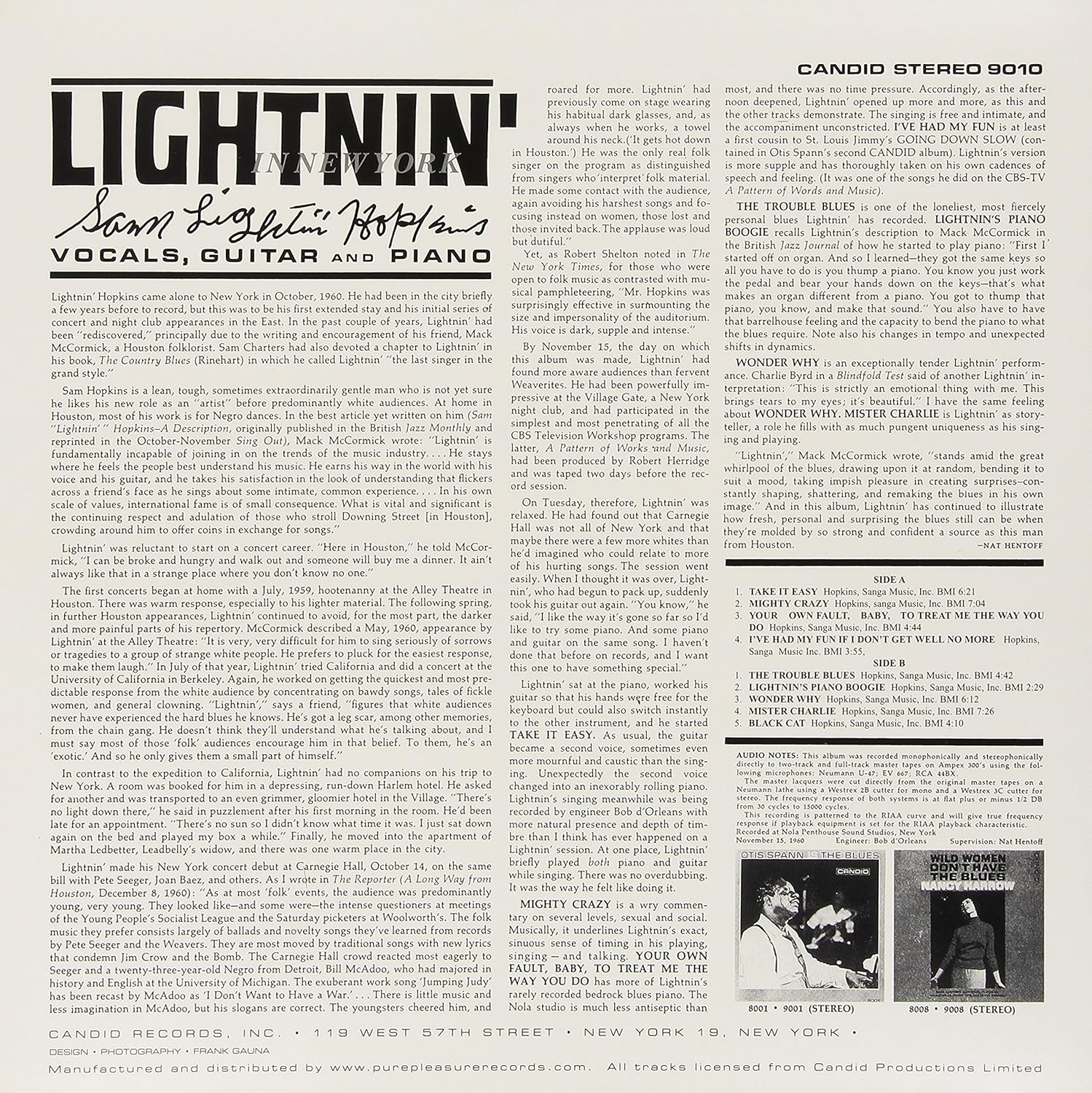 Lightnin Hopkins: in New York