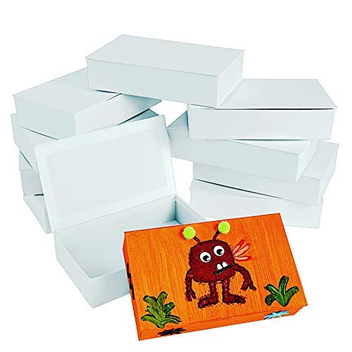 Colorations PENBOX White Cardboard Pencil Boxes (Set of 12)