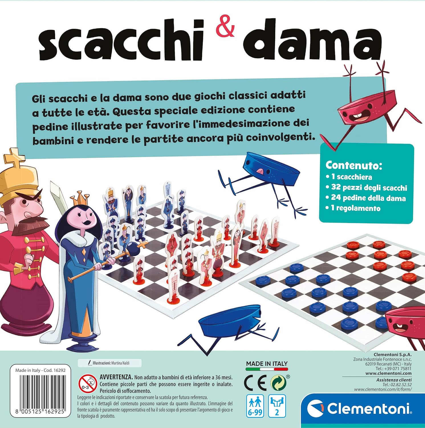 Clementoni Dama E Scacchi Merchandising Ufficiale