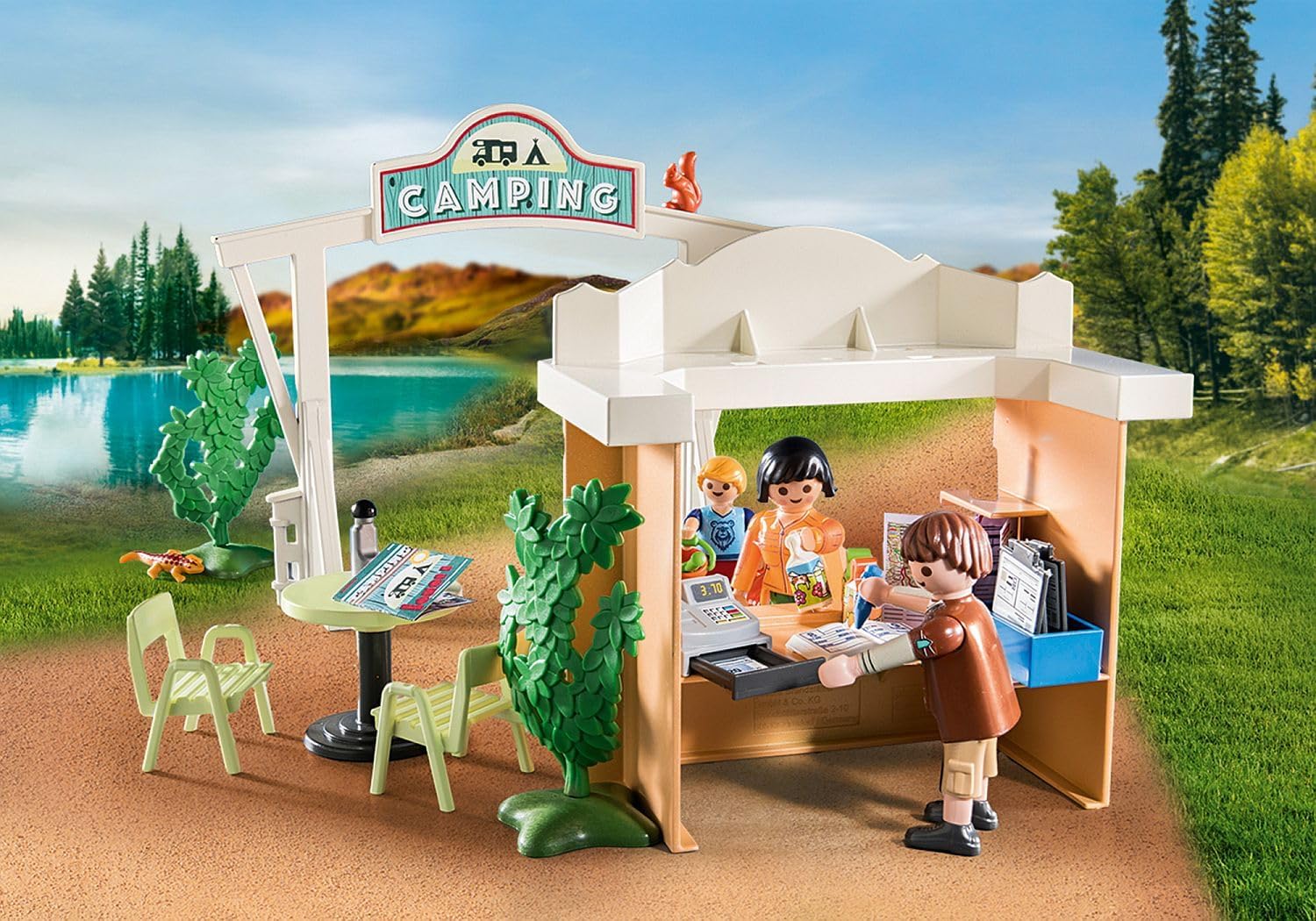 PLAYMOBIL Family Fun 71424 Campingplatz, Camping & Family Fun 71425 Zelten, Camping, aufregendes Naturabenteuer am Zeltplatz