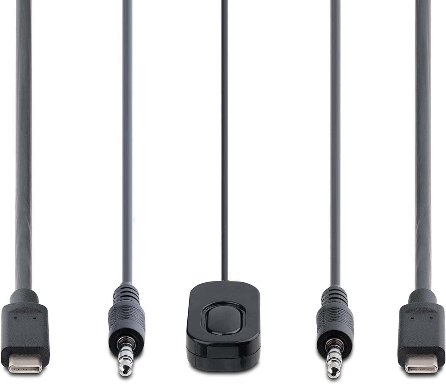 StarTech.com 2-Port USB-C Cable KVM Switch, 4K 60Hz DisplayPort Output, Compact KVM with 4ft/1.2m USB Type-C/Audio Integrated Host Cables, Bus Powered, Remote/Hotkey Switching (C2-D46-UC2-CBL-KVM