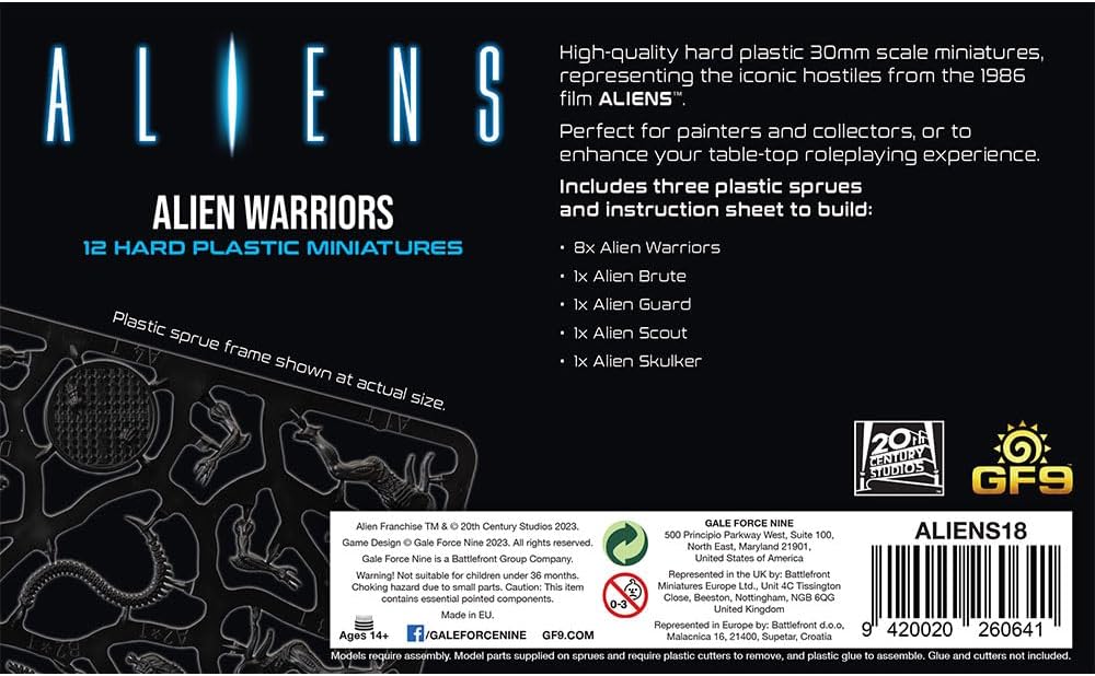 Gale Force Nine- Alien Warrior Aliens: Guerreros alienígenas (2023), S (ALIENS18