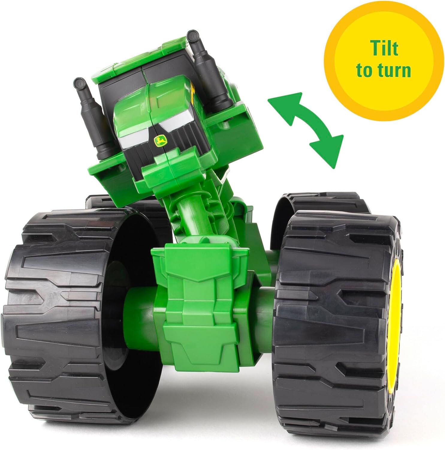 John Deere Monster Treads All Terrain Tractor Toy - Steerable Kids Tractor Monster Truck Toys with Large Tread Wheels - Durable Indoor & Outdoor Toys - 3 Year Old Boy Gifts & 3 Year Old Girl Gifts