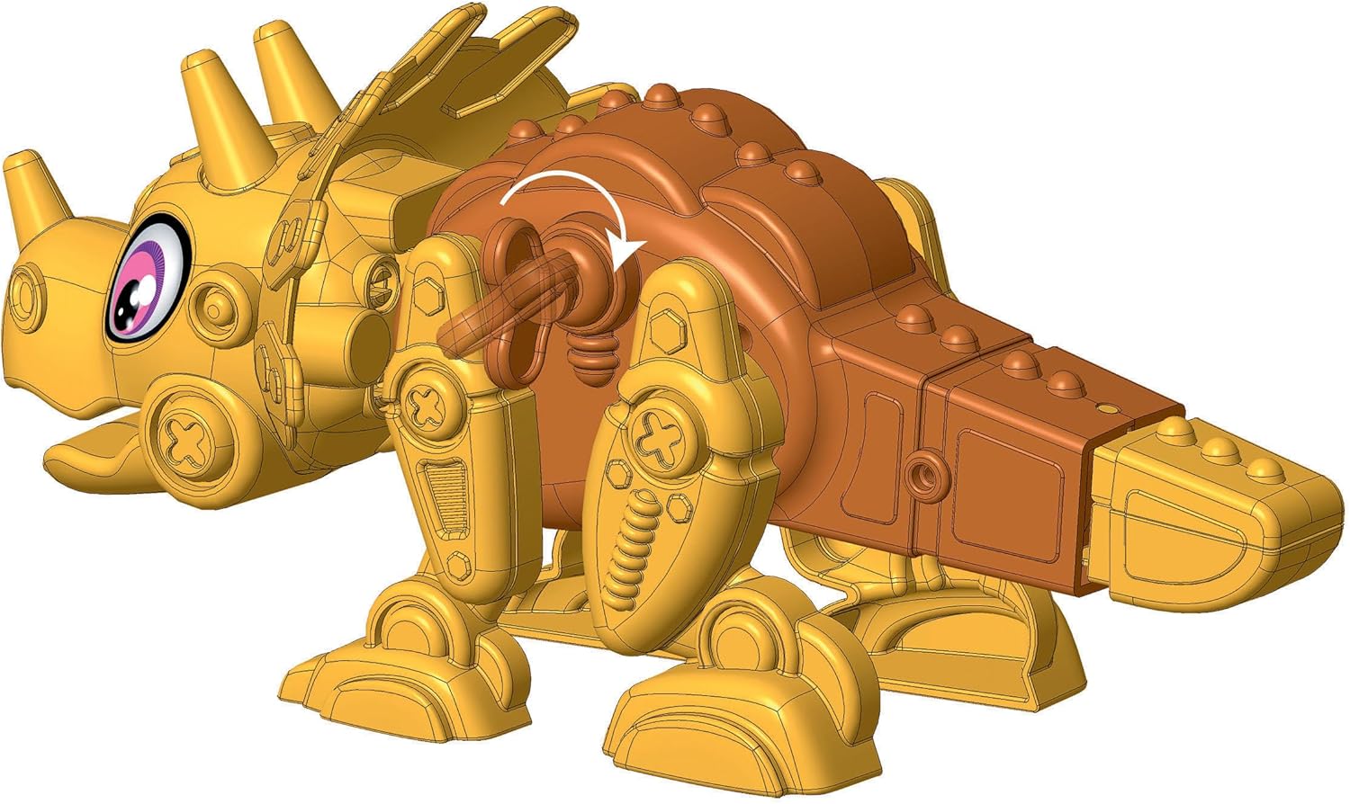 Clementoni Clementoni-19332 Scienza Robotics-Dino Bot Costruire, Laboratorio Robotica, Modello Dinosauro Triceratopo, STEM, Gioco Scientifico 5 Anni, Made in Italy, Colore Italiano, 19332