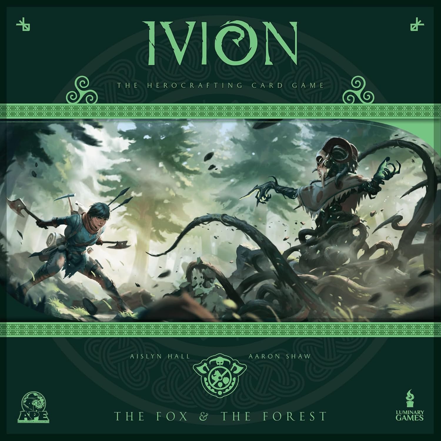 APE Games: Ivion: The Fox & The Forest - Herocrafting, Fantasy Fighting Deck-Building Board Game, Stand-Alone & Cross Compatible, Ages 13+, 2 Players
