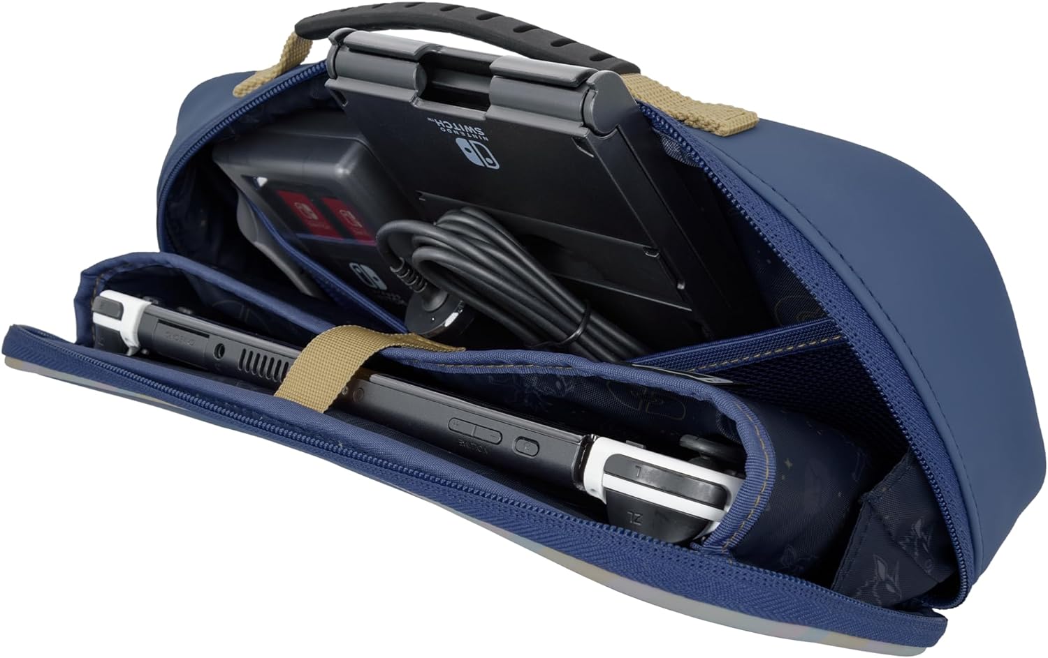 HORI Nintendo Switch Cargo Pouch Compact (Eevee Evolutions) Split Pad Compact Compatible Travel Case - Officially Licensed by Nintendo & Pokémon - Nintendo Switch & Nintendo Switch - OLED Model