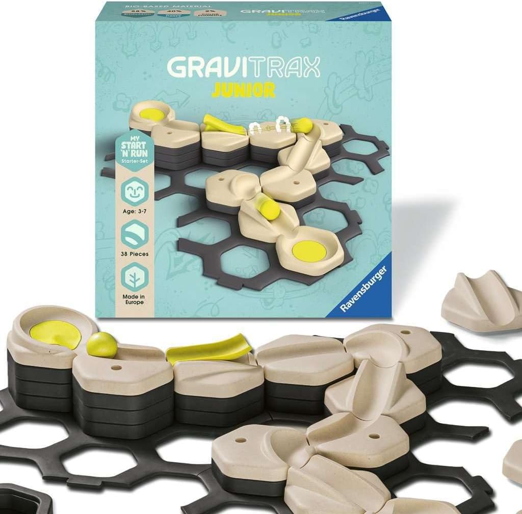 Ravensburger GraviTrax Junior Starter Set S - Expandable Marble Run for Children, Marble Run Mainly Made of Renewable Raw Materials with Educational Toy and Construction Toy from 3 Years