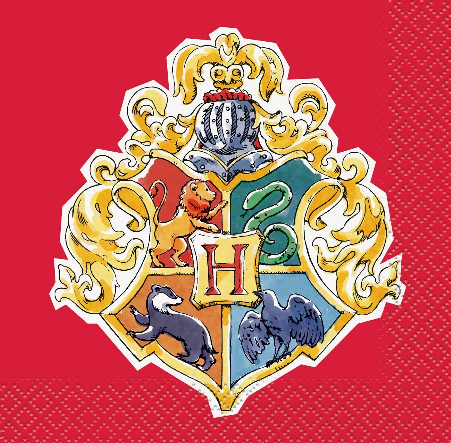 Unique 23561 Paper Napkins-13 cm- Harry Potter Party-Pack of 16, Multicolour