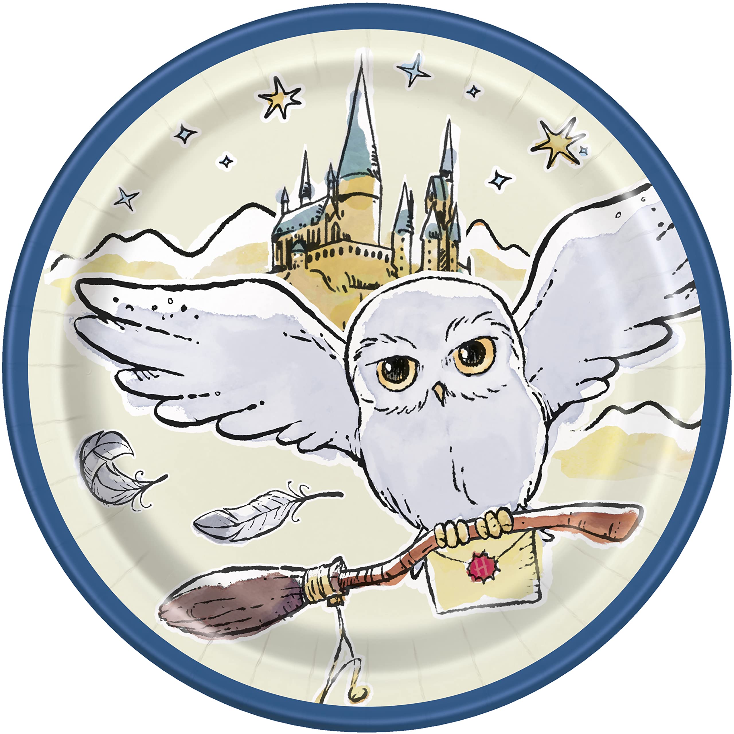 Unique Party 23934EU - Platos de Papel - 18 cm - Fiesta de Harry Potter - Paquete de 8