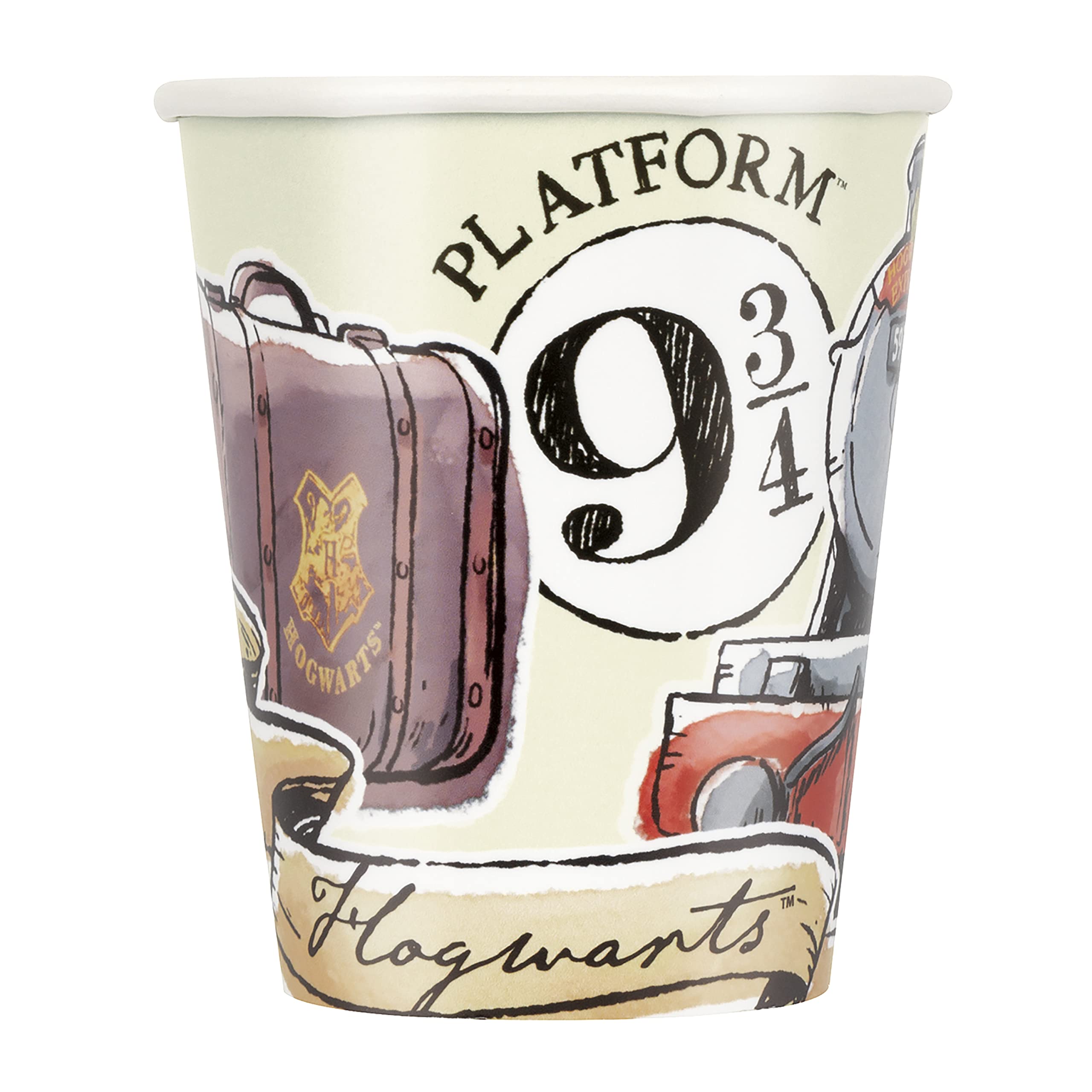 Unique 23936EU Harry Potter Paper Cups-9oz-Harry Party-Pack of 8, Multicoloured