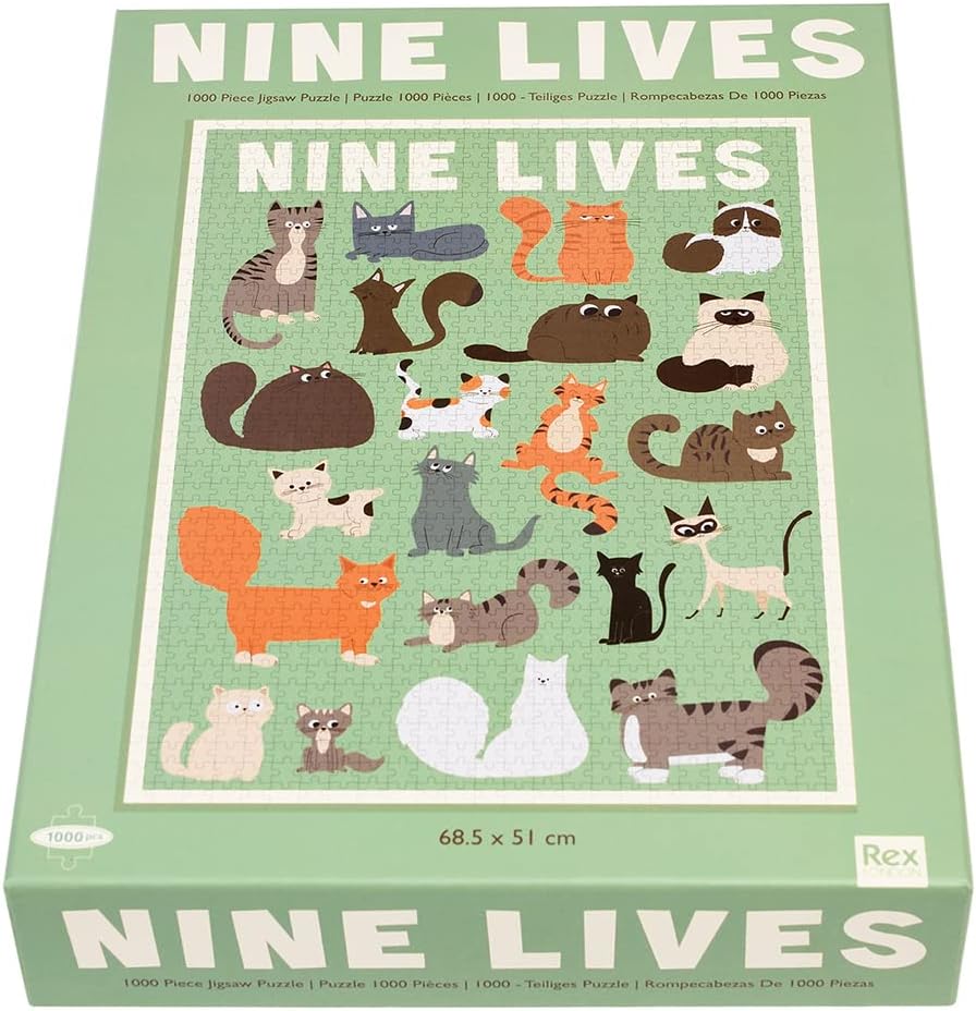 Nine Lives Cat 1000 Piece Puzzle
