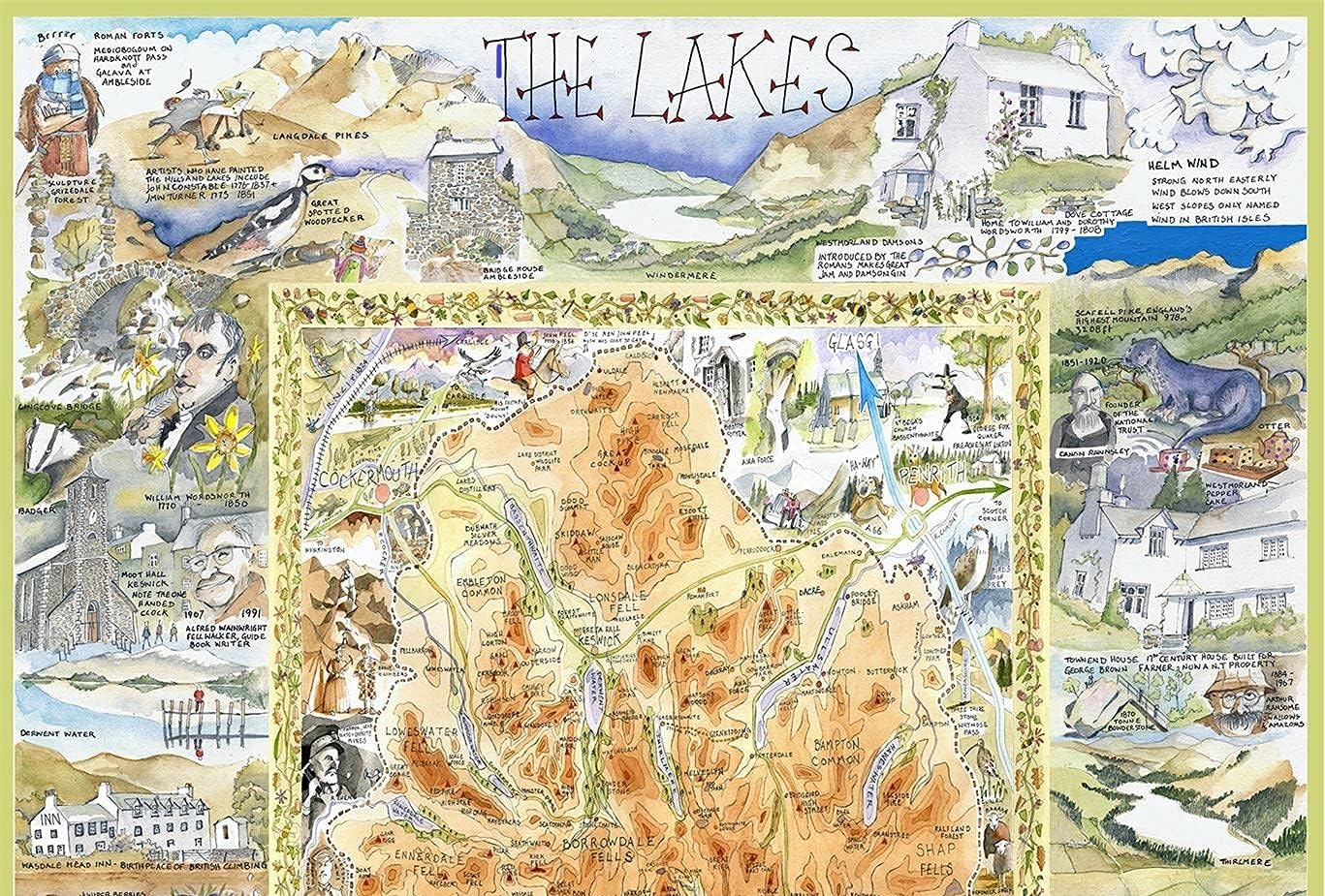 1000 Piece Jigsaw Puzzle - The Lake District By Tim Bulmer - Comical 1000 Piece Puzzles for Adults Colorful Jigsaw Puzzle 66cm X 50cm Funny Jigsaw Puzzles