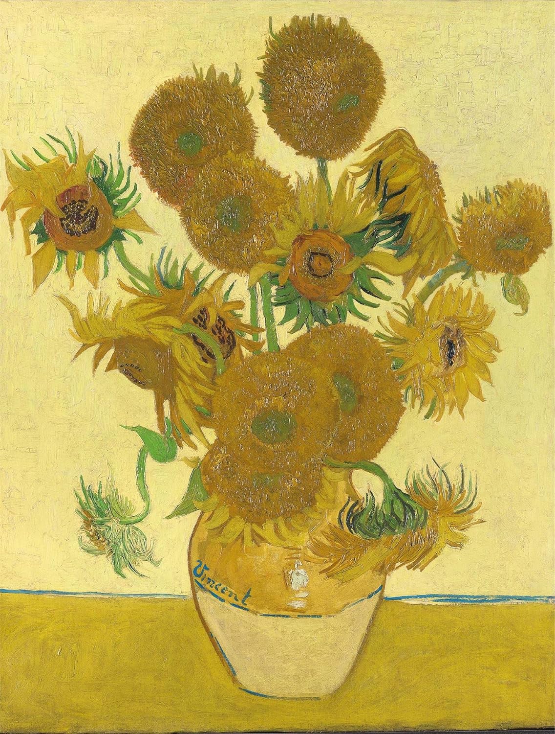National Gallery 1000 Piece Jigsaw Puzzle - Sunflowers By Vincent Van Gough - Made In The UK - Incredibly Detailed - Hi-Def Image - 100% Recycled Puzzle Board