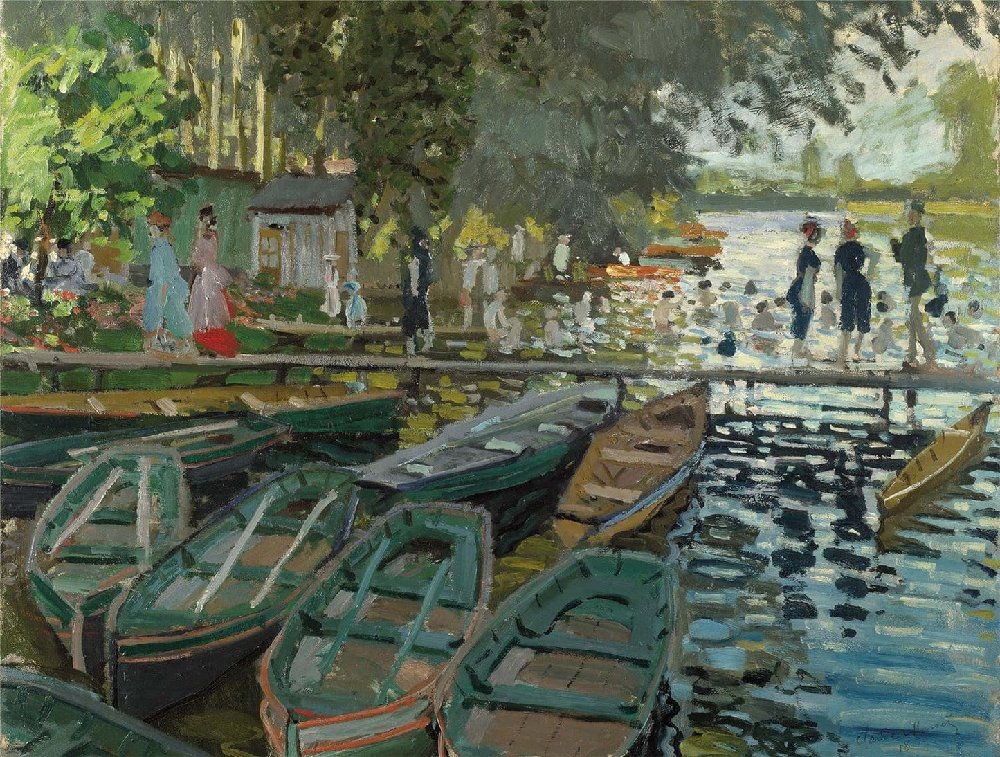 National Gallery 1000 Piece Jigsaw Puzzle - Bathers at La Grenouillere - Made In The UK - Incredibly Detailed - Hi-def Image - 100% Recycled Puzzle Board