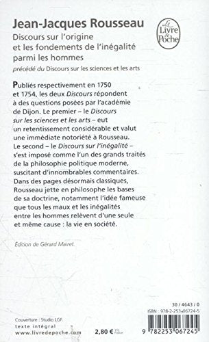 Discours sur l'origine et les fondements de l'inegalite parmis les
